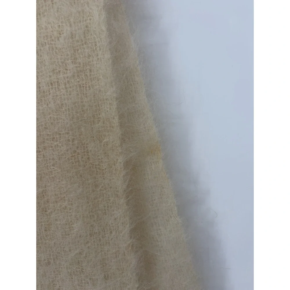 Designer Cream White Glen Cree 100% Mohair Halo Unisex Scarf Scotland! Poor Cnd!